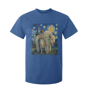 White Buffalo Woman T Shirt For Kid North American Native Legends Starry Night Inspired Art TS12 Royal Blue Print Your Wear