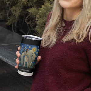 White Buffalo Woman Tumbler Cup North American Native Legends Starry Night Inspired Art