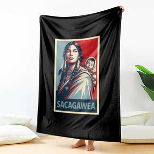 Womens History Month Sacagawea Throw Blanket Native American Heritage Graphic