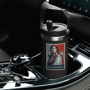 Womens History Month Sacagawea Flip Straw Tumbler Native American Heritage Graphic