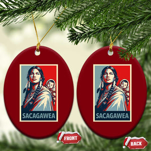 Womens History Month Sacagawea Ceramic Ornament Native American Heritage Graphic