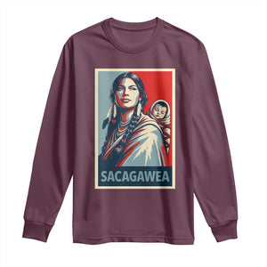 Womens History Month Sacagawea Long Sleeve Shirt Native American Heritage Graphic