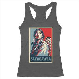 Womens History Month Sacagawea Racerback Tank Top Native American Heritage Graphic