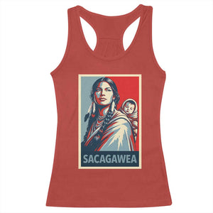 Womens History Month Sacagawea Racerback Tank Top Native American Heritage Graphic