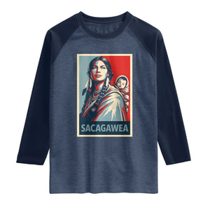 Womens History Month Sacagawea Raglan Shirt Native American Heritage Graphic