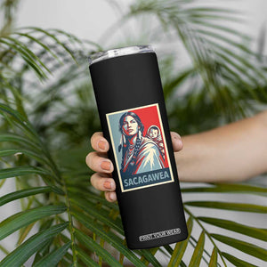 Womens History Month Sacagawea Skinny Tumbler Native American Heritage Graphic