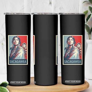 Womens History Month Sacagawea Skinny Tumbler Native American Heritage Graphic