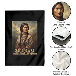 Sacagawea Native American Woman Garden Flag Resilient Trailblazer Visionary