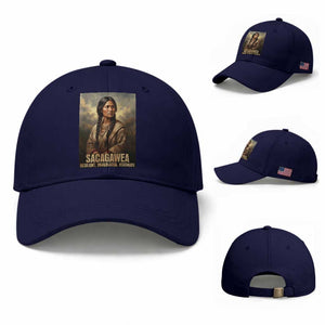 Sacagawea Native American Woman Baseball Cap Resilient Trailblazer Visionary TS12 Baseball Cap Universal Fit Dark Blue Print Your Wear