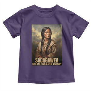 Sacagawea Native American Woman Toddler T Shirt Resilient Trailblazer Visionary
