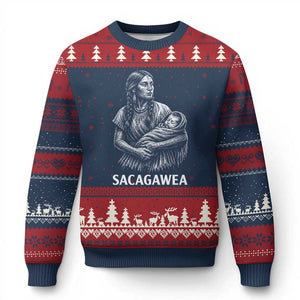 Sacagawea Ugly Christmas Sweater Native American Womens History Month Graphic