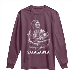 Sacagawea Long Sleeve Shirt Native American Womens History Month Graphic