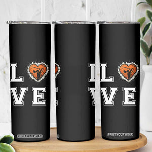 Love Basketball Skinny Tumbler Cracked Ball Graphic For Sport Lover TS12 Print Your Wear