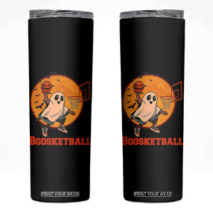 Funny Black Ghost Halloween Basketball Skinny Tumbler Boosketball Dunk Gift TS12 Black Print Your Wear