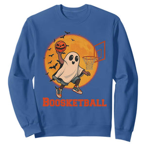 Funny Black Ghost Halloween Basketball Sweatshirt Boosketball Dunk Gift TS12 Royal Blue Print Your Wear