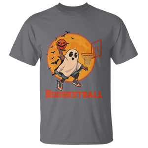 Funny Black Ghost Halloween Basketball T Shirt Boosketball Dunk Gift TS12 Charcoal Print Your Wear