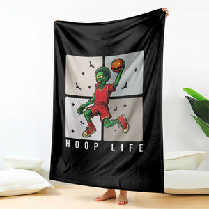 Hoop Life Throw Blanket Halloween Zombie Basketball Spooky Game TS12 Print Your Wear