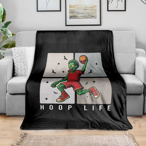 Hoop Life Throw Blanket Halloween Zombie Basketball Spooky Game TS12 Print Your Wear