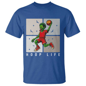 Hoop Life T Shirt Halloween Zombie Basketball Spooky Game TS12 Royal Blue Print Your Wear