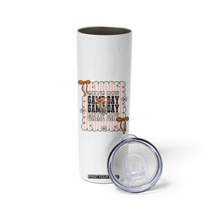 Basketball Game Day Skinny Tumbler Retro Coquette Bow Gift For Sport Lovers TS12 Print Your Wear