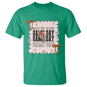 Basketball Game Day T Shirt Retro Coquette Bow Gift For Sport Lovers TS12 Irish Green Print Your Wear