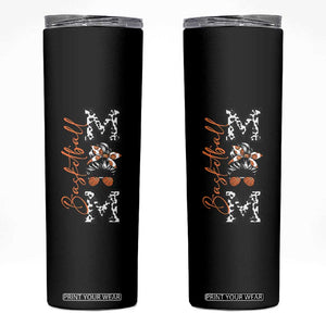 Basketball Mom Skinny Tumbler Retro Style Gift For Sports Lover TS12 Black Print Your Wear