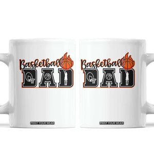 Basketball Dad Coffee Mug Gift For Sport Lover TS12 White Print Your Wear