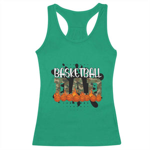 Basketball Dad Racerback Tank Top Camouflage Flame Graphic For Sport Lover TS12 Irish Green Print Your Wear