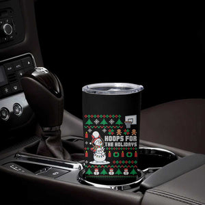 Funny Christmas Basketball Snowmen Tumbler Cup Hoops For The Holidays Ugly Sweater TS12 Print Your Wear