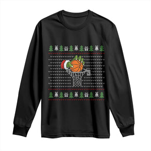 Funny Zombie Hand Basketball Christmas Gift Long Sleeve Shirt TS12 Black Print Your Wear