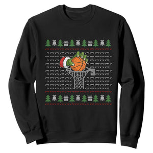 Funny Zombie Hand Basketball Christmas Gift Sweatshirt TS12 Black Print Your Wear