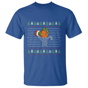 Funny Zombie Hand Basketball Christmas Gift T Shirt TS12 Royal Blue Print Your Wear