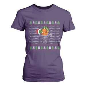 Funny Zombie Hand Basketball Christmas Gift T Shirt For Women TS12 Purple Print Your Wear