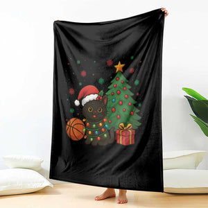 Funny Christmas Black Cat Throw Blanket Gift For Cat Lover TS12 Print Your Wear