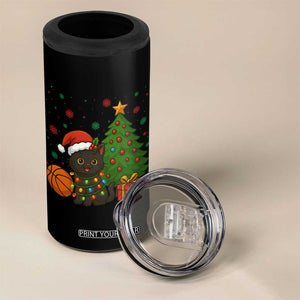 Funny Christmas Black Cat 4 in 1 Can Cooler Tumbler Gift For Cat Lover TS12 Print Your Wear