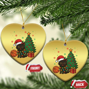 Funny Xmas Black Cat Christmas Ornament Gift For Cat Lover TS12 Heart Gold Print Your Wear