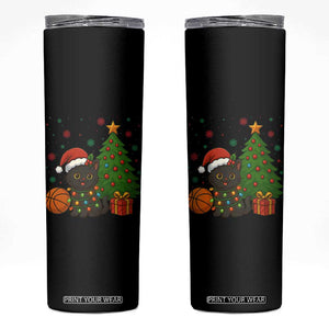 Funny Christmas Black Cat Skinny Tumbler Gift For Cat Lover TS12 Black Print Your Wear