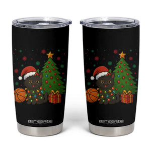 Funny Christmas Black Cat Tumbler Cup Gift For Cat Lover TS12 Black Print Your Wear