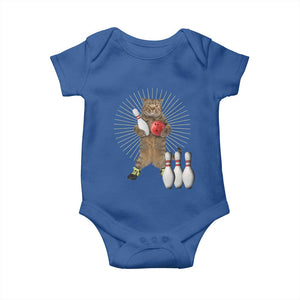 Funny Cat Bowling Meme Baby Onesie Gift For Bowlers TS12 Royal Blue Print Your Wear