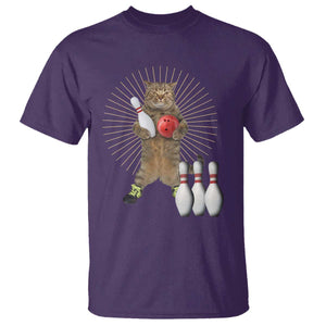 Funny Cat Bowling Meme T Shirt Gift For Bowlers TS12 Purple Print Your Wear