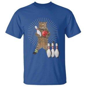 Funny Cat Bowling Meme T Shirt Gift For Bowlers TS12 Royal Blue Print Your Wear