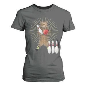 Funny Cat Bowling Meme T Shirt For Women Gift For Bowlers TS12 Dark Heather Print Your Wear