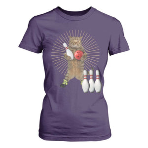 Funny Cat Bowling Meme T Shirt For Women Gift For Bowlers TS12 Purple Print Your Wear