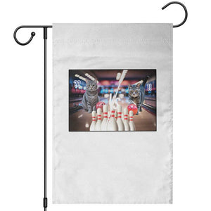 Funny Cats Bowling Battle Garden Flag Gift For Cat Lovers TS12 Black Print Your Wear