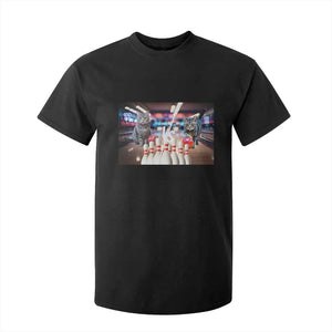 Funny Cats Bowling Battle T Shirt For Kid Gift For Cat Lovers TS12 Black Print Your Wear