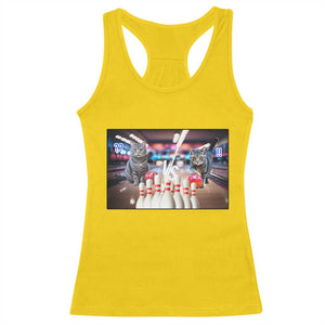 Funny Cats Bowling Battle Racerback Tank Top Gift For Cat Lovers TS12 Daisy Print Your Wear
