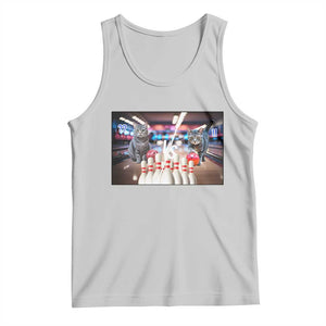 Funny Cats Bowling Battle Tank Top Gift For Cat Lovers TS12 Ash Print Your Wear