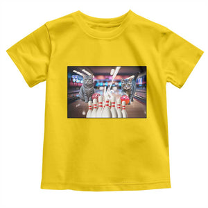 Funny Cats Bowling Battle Toddler T Shirt Gift For Cat Lovers TS12 Daisy Print Your Wear