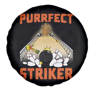 Funny Cat Bowling Gift Spare Tire Cover Purrfect Striker TS12 Print Your Wear
