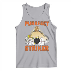 Funny Cat Bowling Gift Tank Top Purrfect Striker TS12 Athletic Heather Print Your Wear